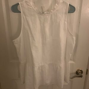 Eyelet like peplum blouse